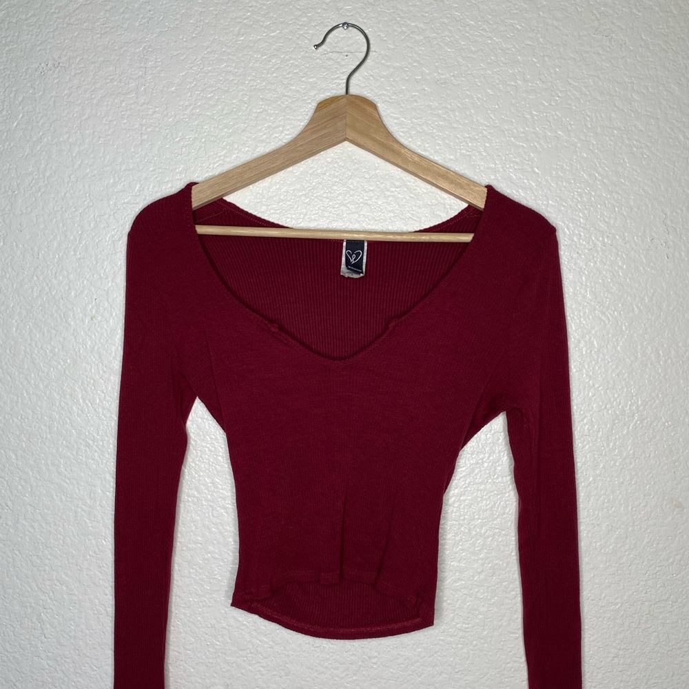 Windsor Red Long Sleeve Top